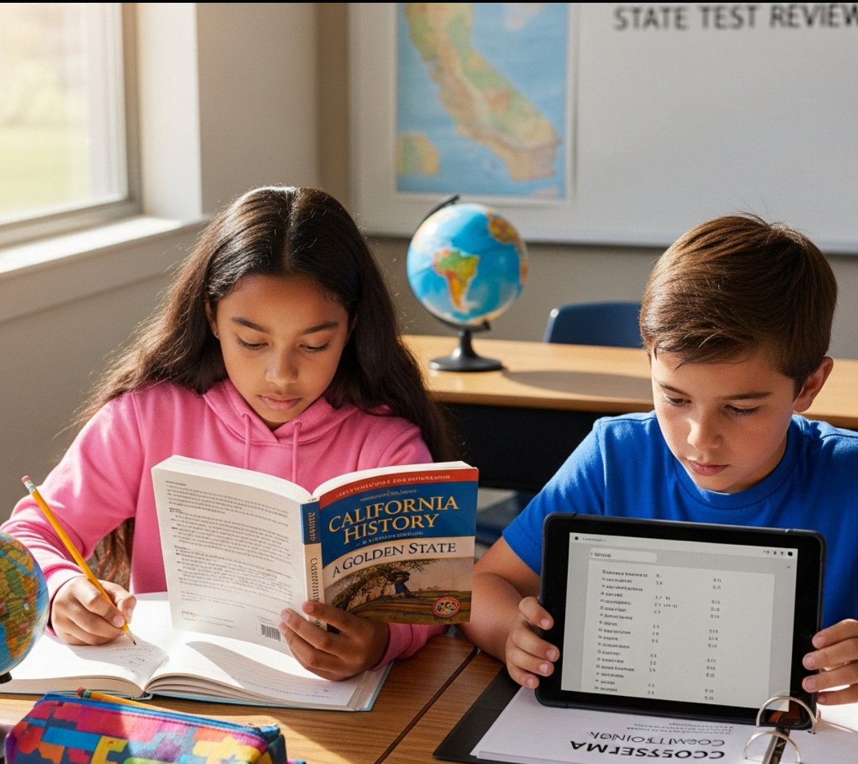 Students studying